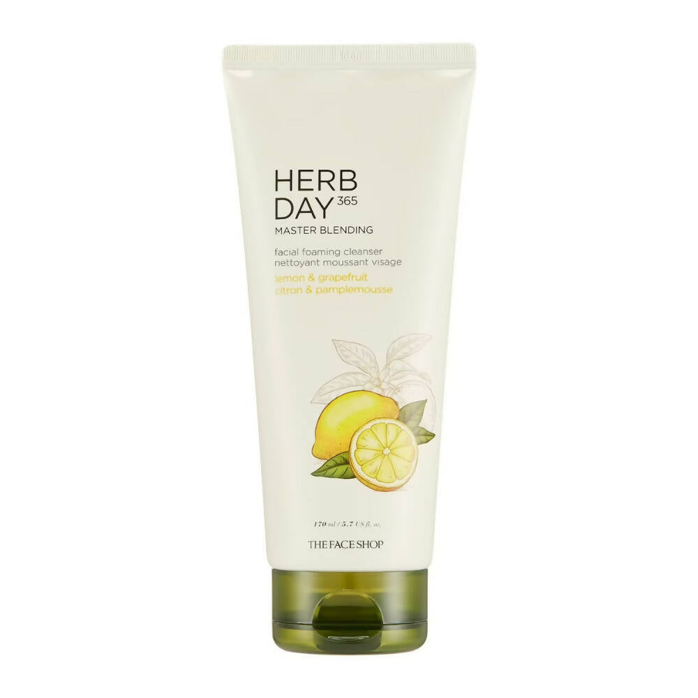 The Face Shop Herb Day 365 Master Blending Foaming Cleanser-Aloe & Green Tea - Distacart