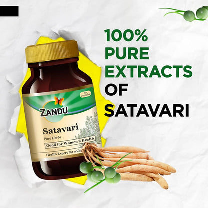 Zandu Satavari Pure Herbs Capsules - Distacart