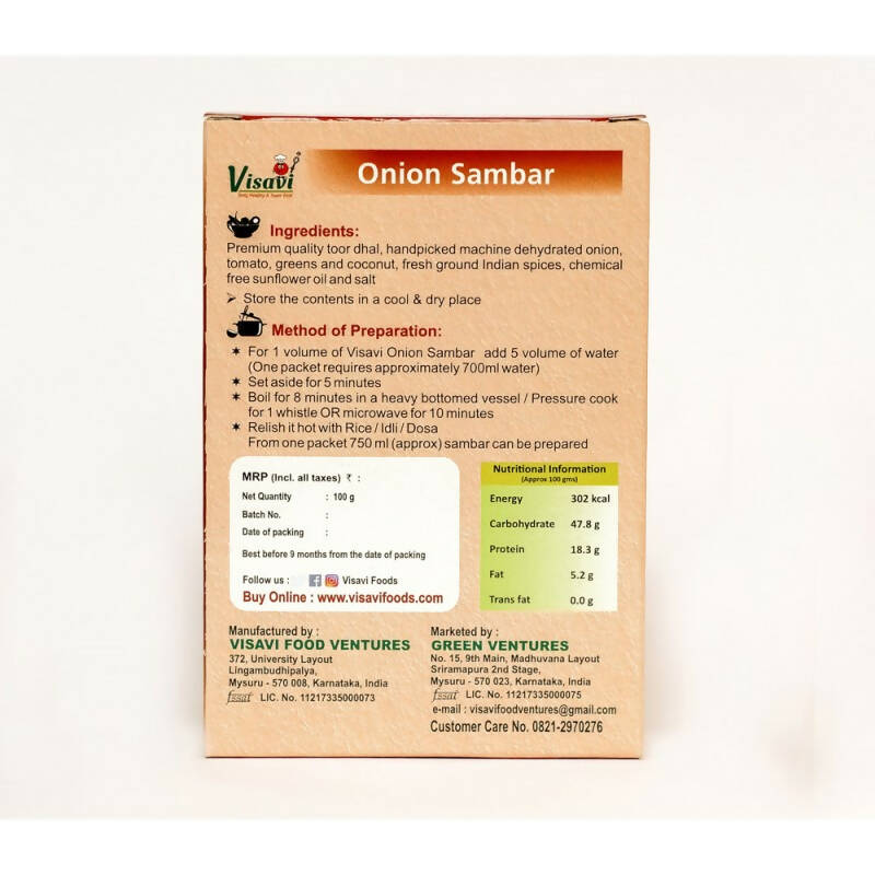 Visavi Onion Sambar - Distacart