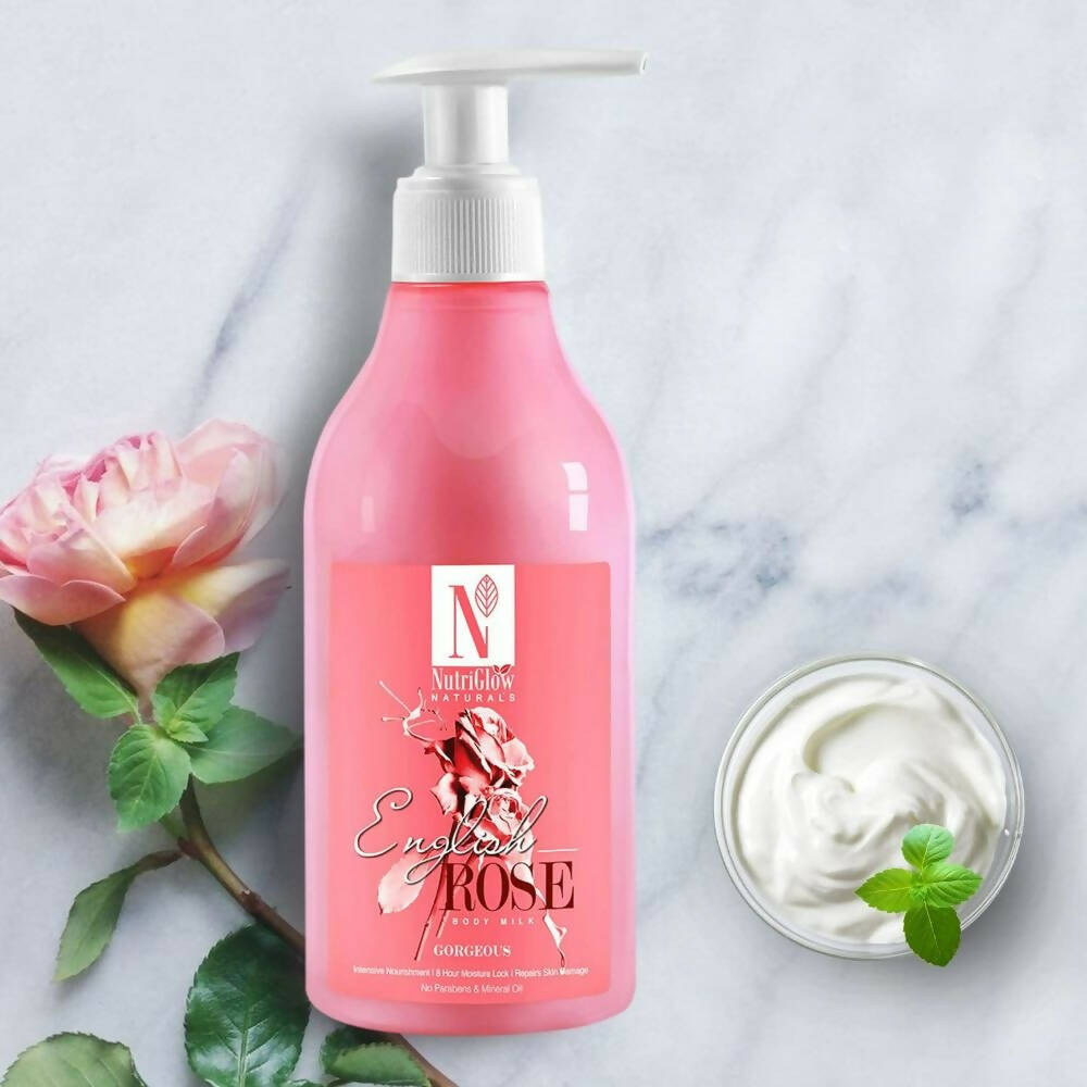 NutriGlow NATURAL'S English Rose Body Milk - Distacart