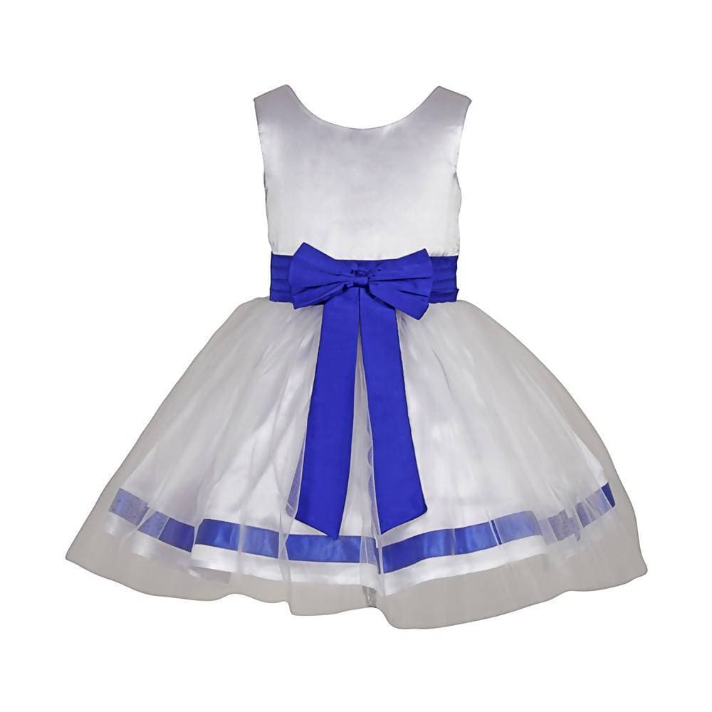 Asmaani Baby Girl's White Satin A-Line Maxi Full Length Dress (AS-DRESS_22018) - Distacart