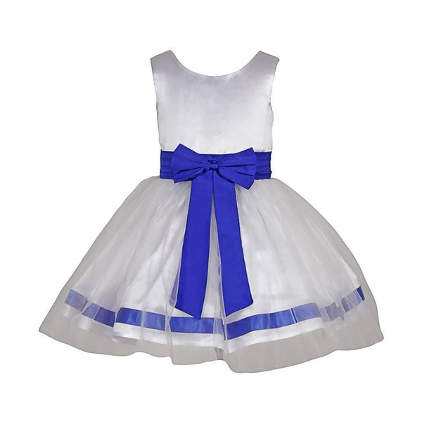 Asmaani Baby Girl's White Satin A-Line Maxi Full Length Dress (AS-DRESS_22018) - Distacart