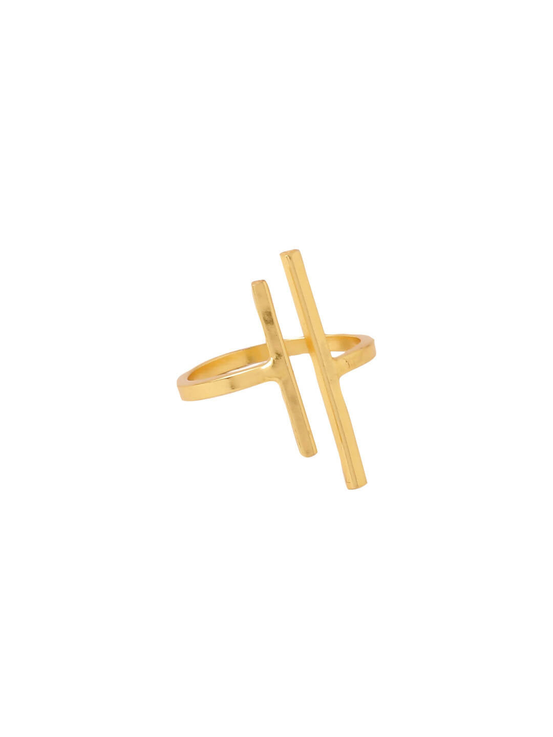 NVR Women's Western Gold Plated Ajustable Finger Ring - Distacart