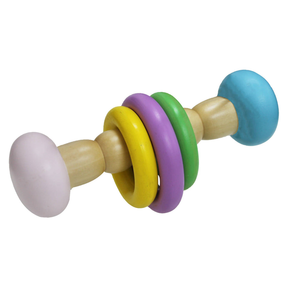 Buy Matoyi Classic Wooden Dumbbell Rattle For Babies