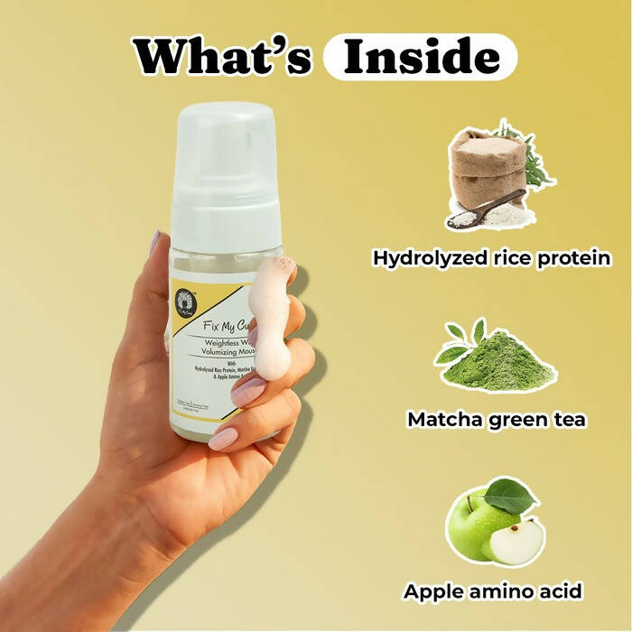 Fix My Curls Weightless Whip Volumizing Mousse - Distacart