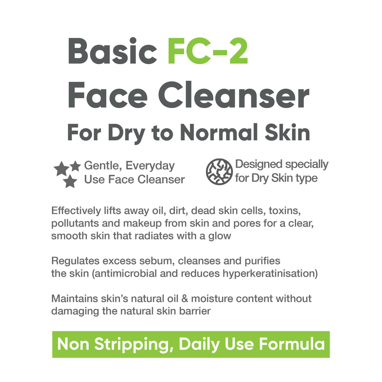 Cos-IQ FC-2 Face Cleanser for Dry Skin - Distacart