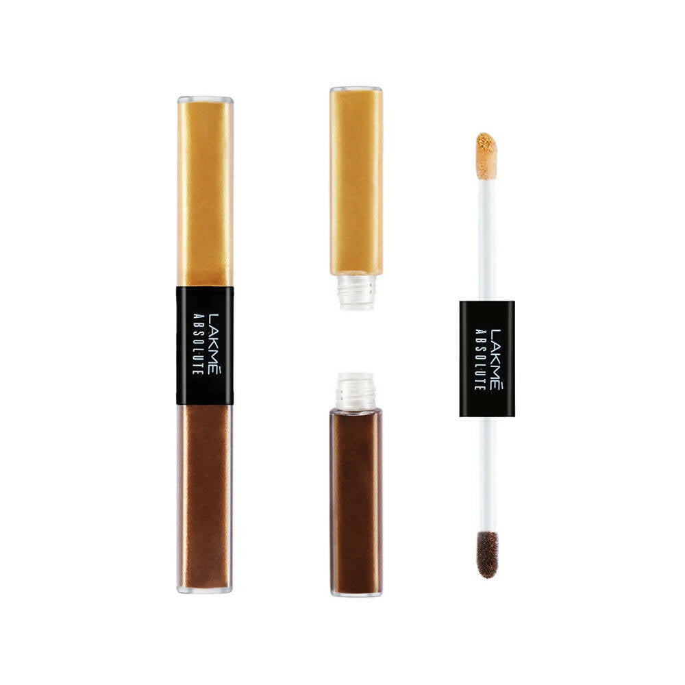 Lakme Absolute Explore Liquid Eye Shadow - Blackstar Gold & Karat Gold - Distacart