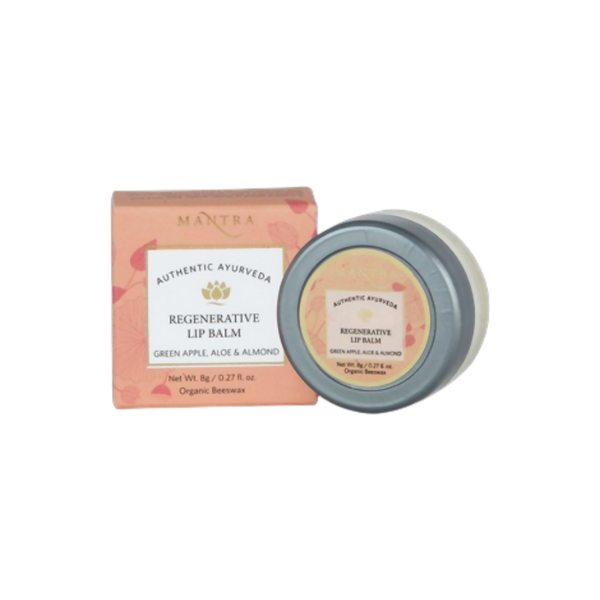Mantra Herbal Regenerative Lip Balm Green Apple, Aloe & Almond - Distacart