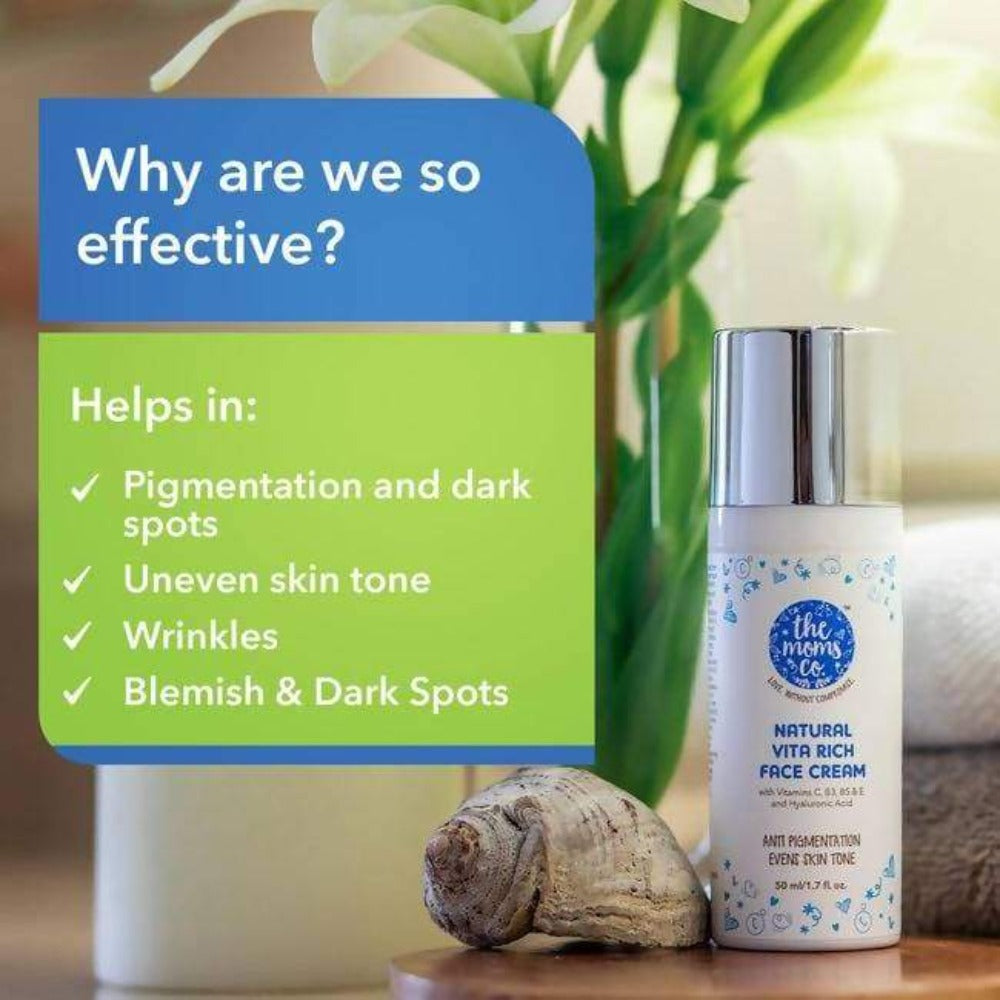 The Moms Co Natural Vita Rich Face Care Regime Kit - Distacart