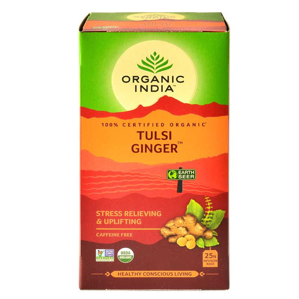 Organic India Tulsi Ginger 25 Tea Bags 