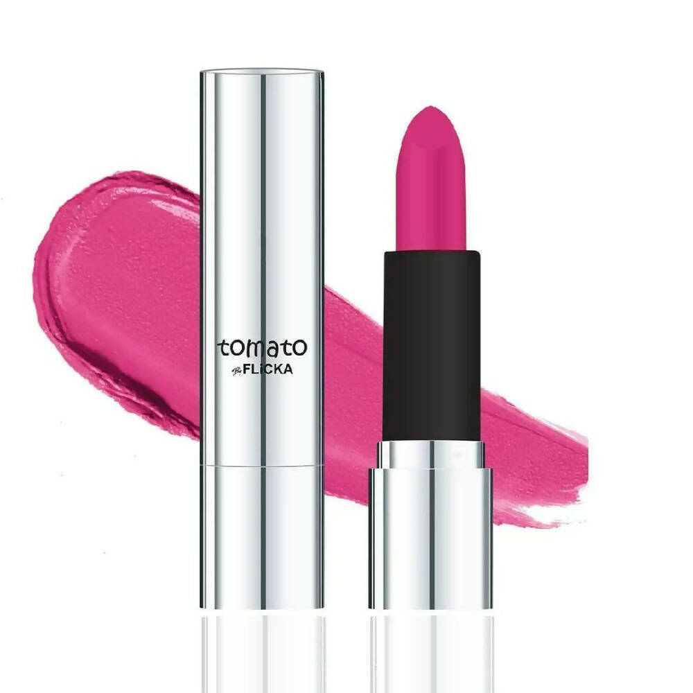 Flicka Tomato Pink Matte Finish Lipstick Shade 19 - Distacart