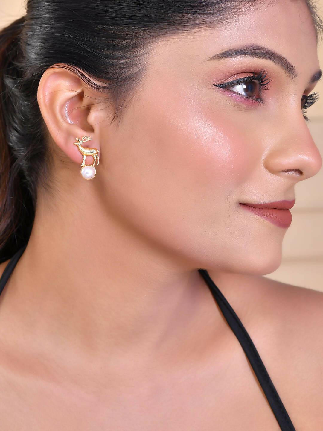 VOJ Women Gold Color stainless steel Earrings - Distacart