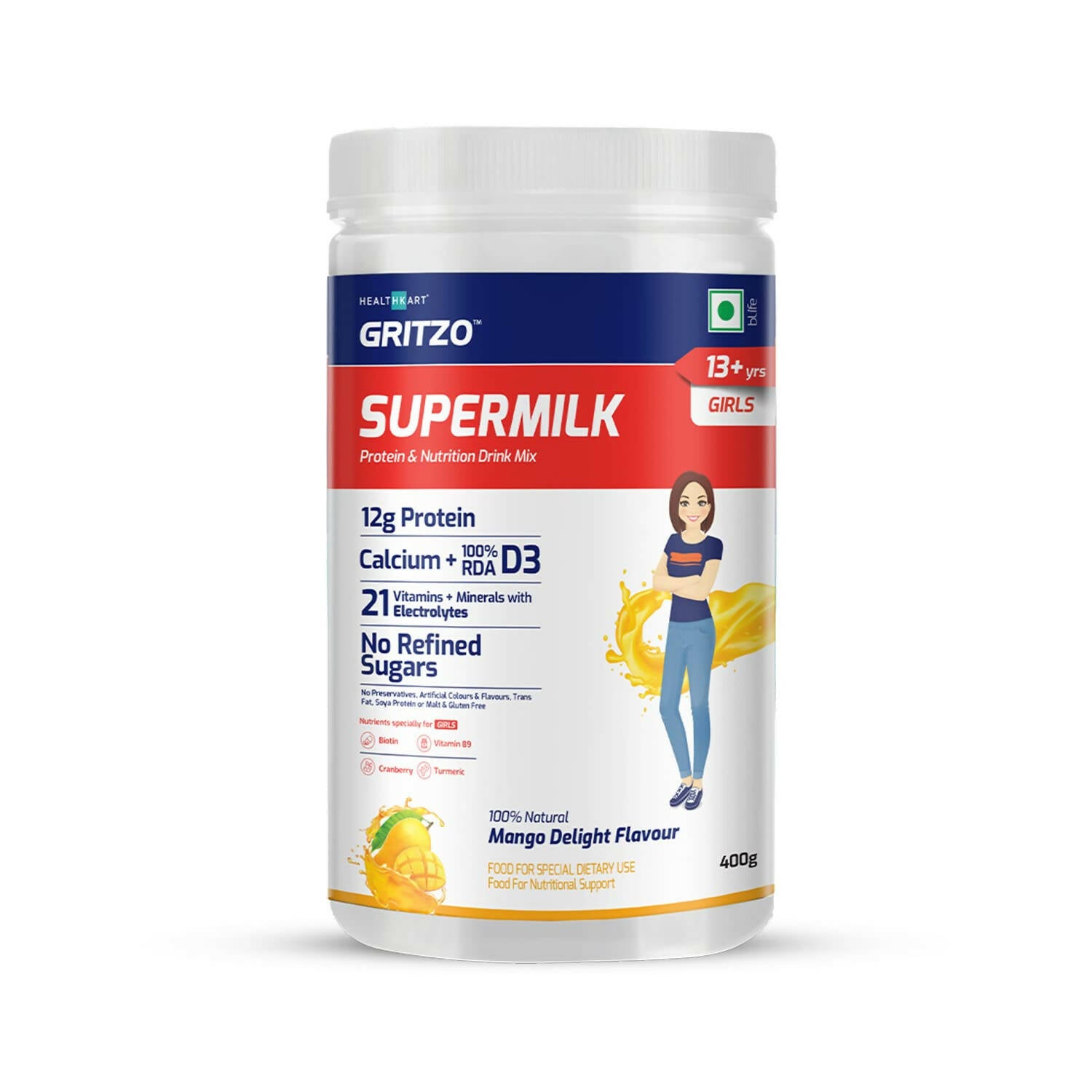 Gritzo SuperMilk 13+y Health Drink for Girls - Distacart