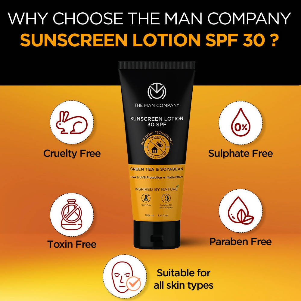 The Man Company Sunscreen Lotion SPF 30 - Distacart