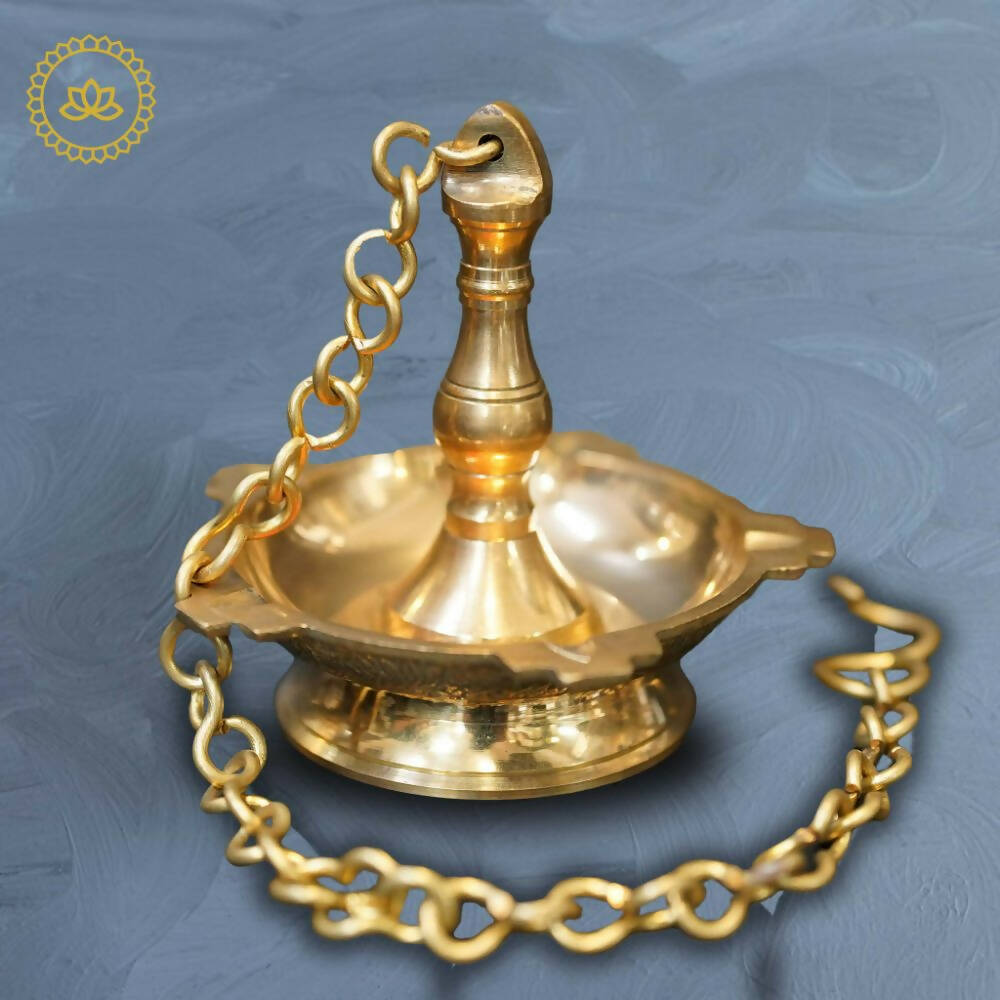 Brass Hanging Kerala Diya - Distacart