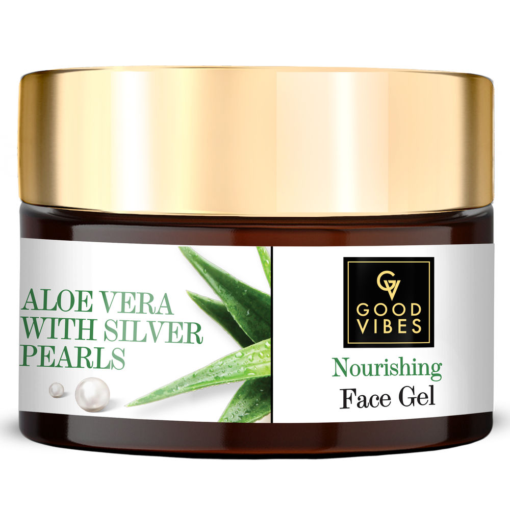 Good Vibes Aloe Vera Nourishing Face Gel with Silver Pearls