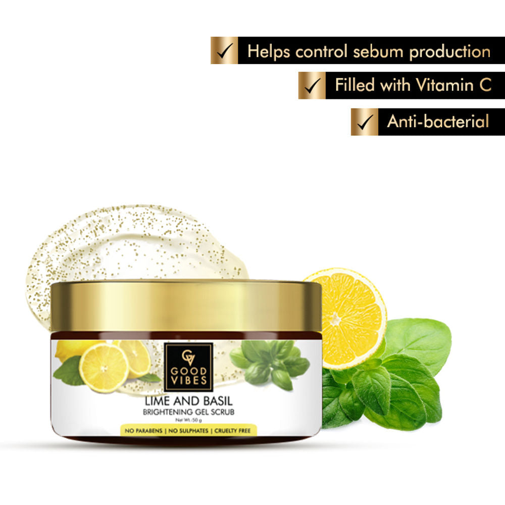 Good Vibes Brightening Gel Scrub - Lime & Basil