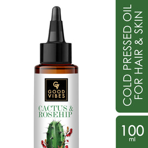 Good Vibes Cactus And Rosehip Cold Pressed Oil For Hair & Skin