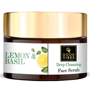 Good Vibes Deep Cleansing Face Scrub - Lemon & Basil