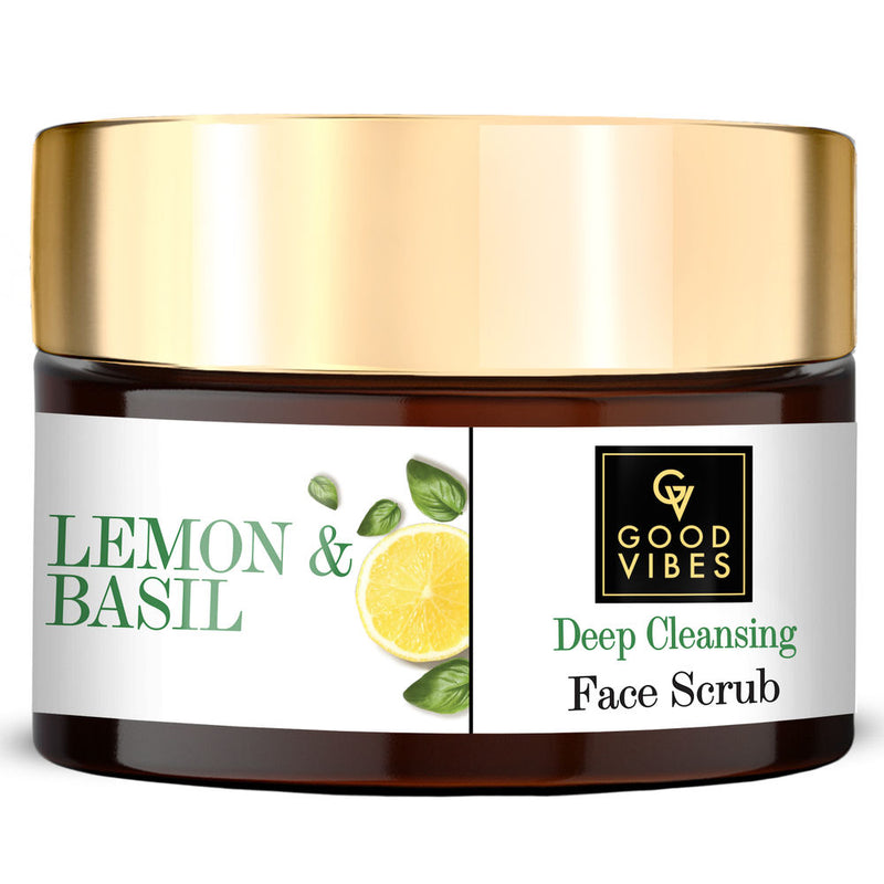 Good Vibes Deep Cleansing Face Scrub - Lemon &amp; Basil