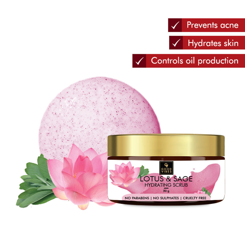 Good Vibes Hydrating Face Scrub - Lotus & Sage
