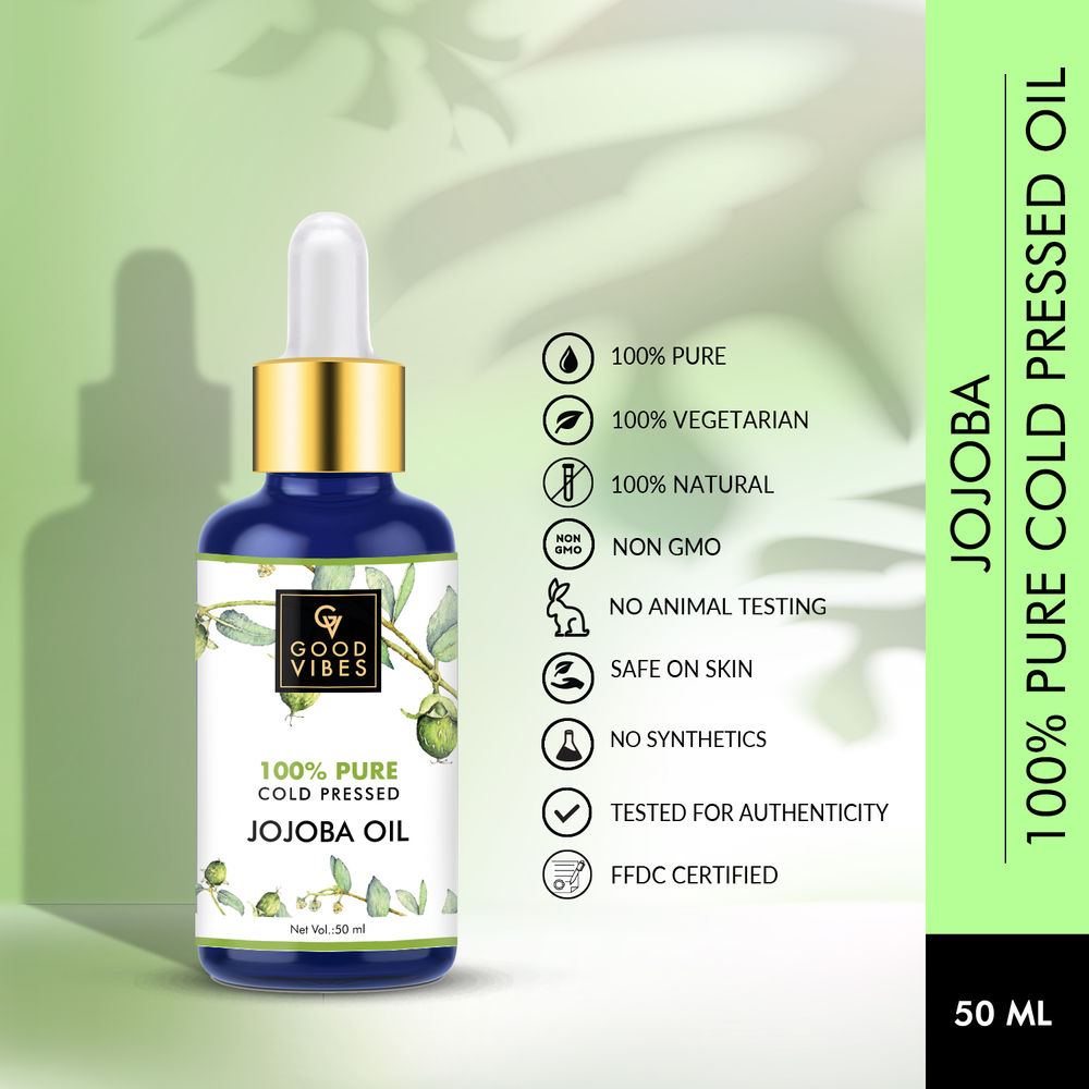 Good Vibes 100% Pure Cold Pressed Carrier Oil For Hair & Skin - Jojoba