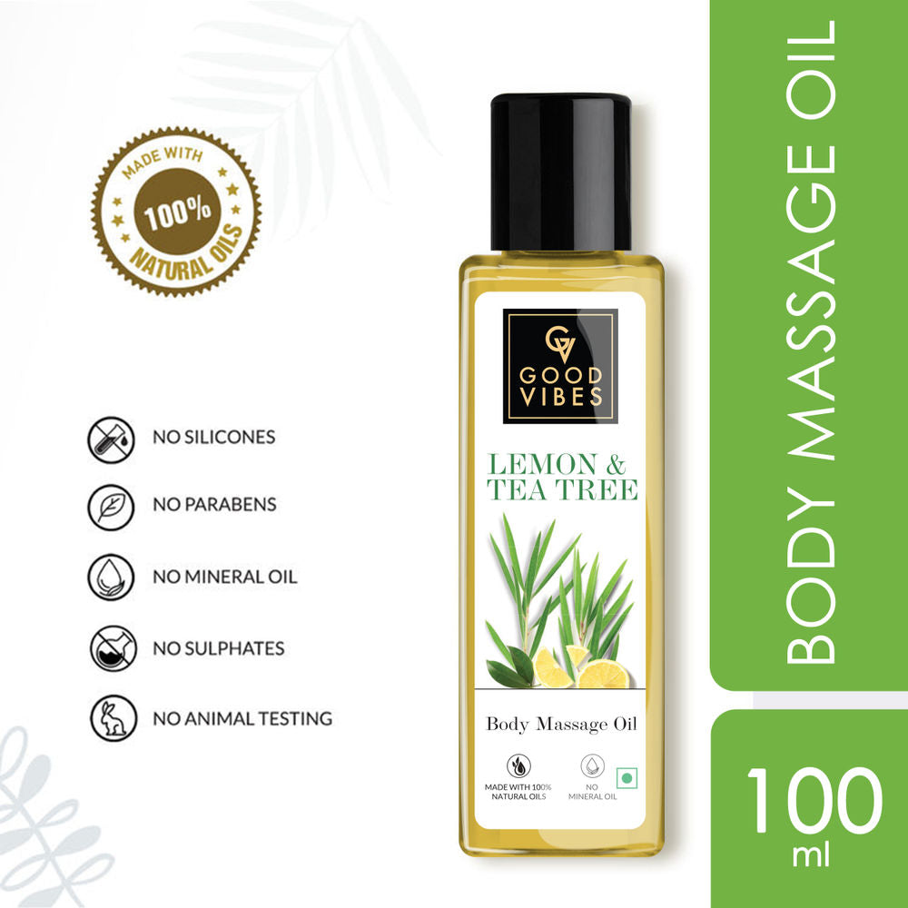 Good Vibes Lemon & Tea Tree Body Massage Oil