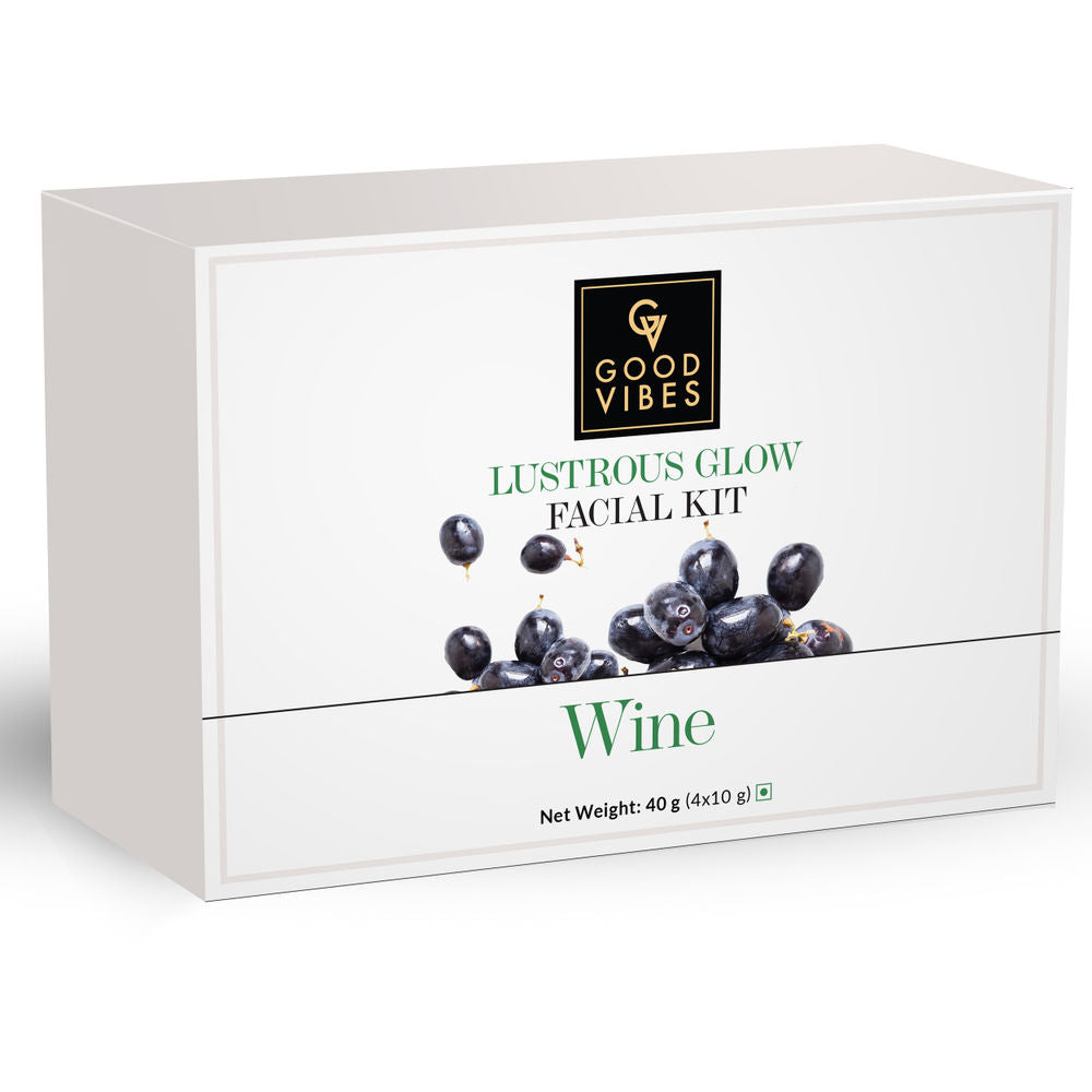 Good Vibes Lustrous Glow Facial Kit - Wine