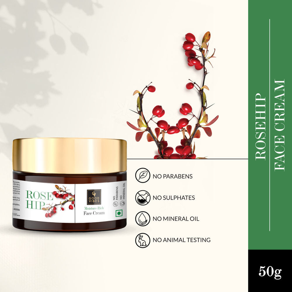 Good Vibes Rosehip Moisture Rich Face Cream