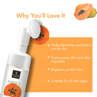 Thumbnail for Good Vibes Papaya Skin Clearing Foaming Face Wash with Deep Cleansing Brush