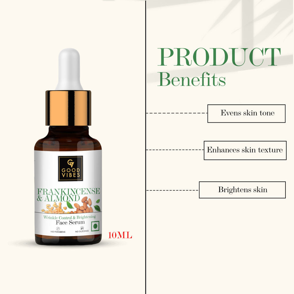 Good Vibes Frankincense & Almond Wrinkle Control & Brightening Serum