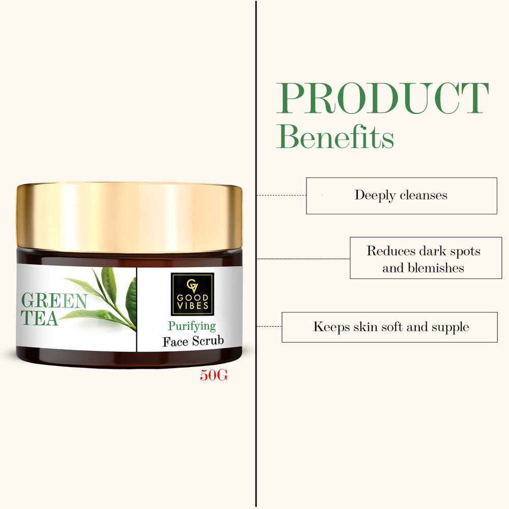 Good Vibes Green Tea Purifying Face Scrub