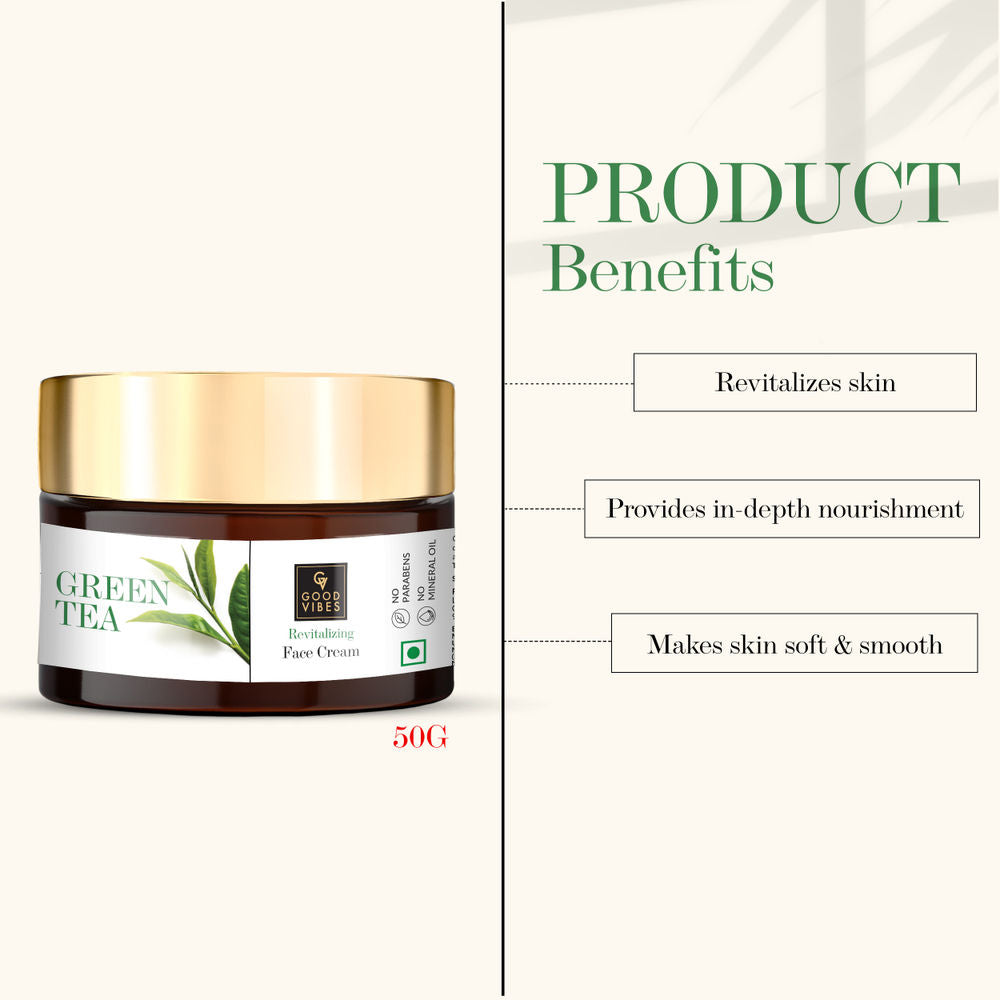 Good Vibes Green Tea Revitalising Face Cream