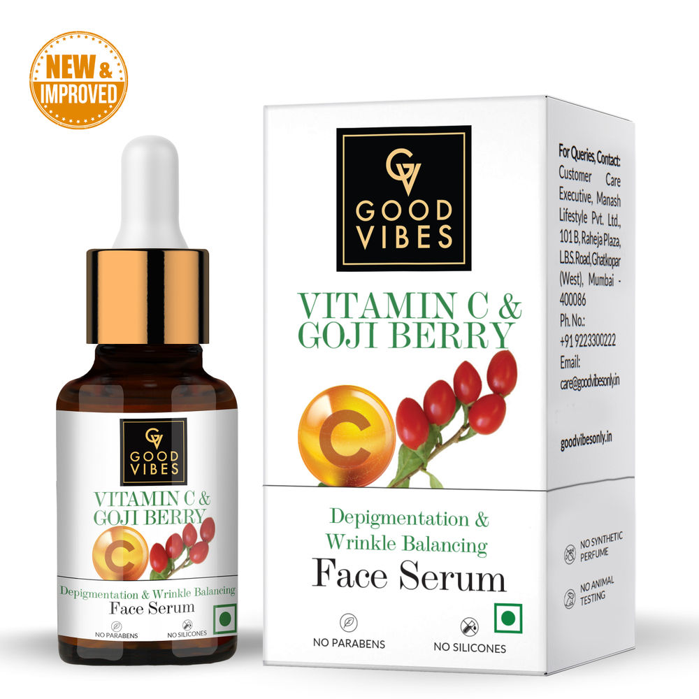 Good Vibes Vitamin C & Goji Berry Depigmentation & Wrinkle Balancing Face Serum