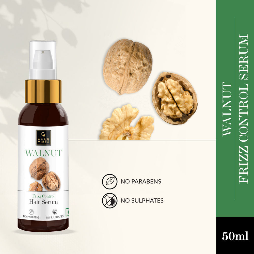 Good Vibes Walnut Frizz Control Hair Serum