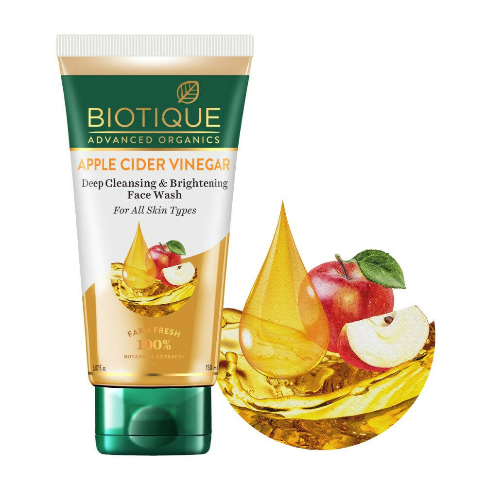 Biotique Apple Cider Vinegar Deep Cleansing & Brightening Face Wash - Distacart