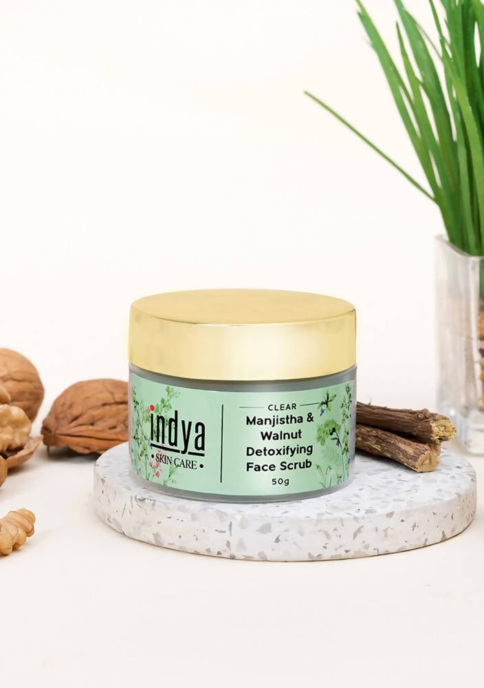 Indya Manjistha & Walnut Detoxifying Face Scrub Ingredients