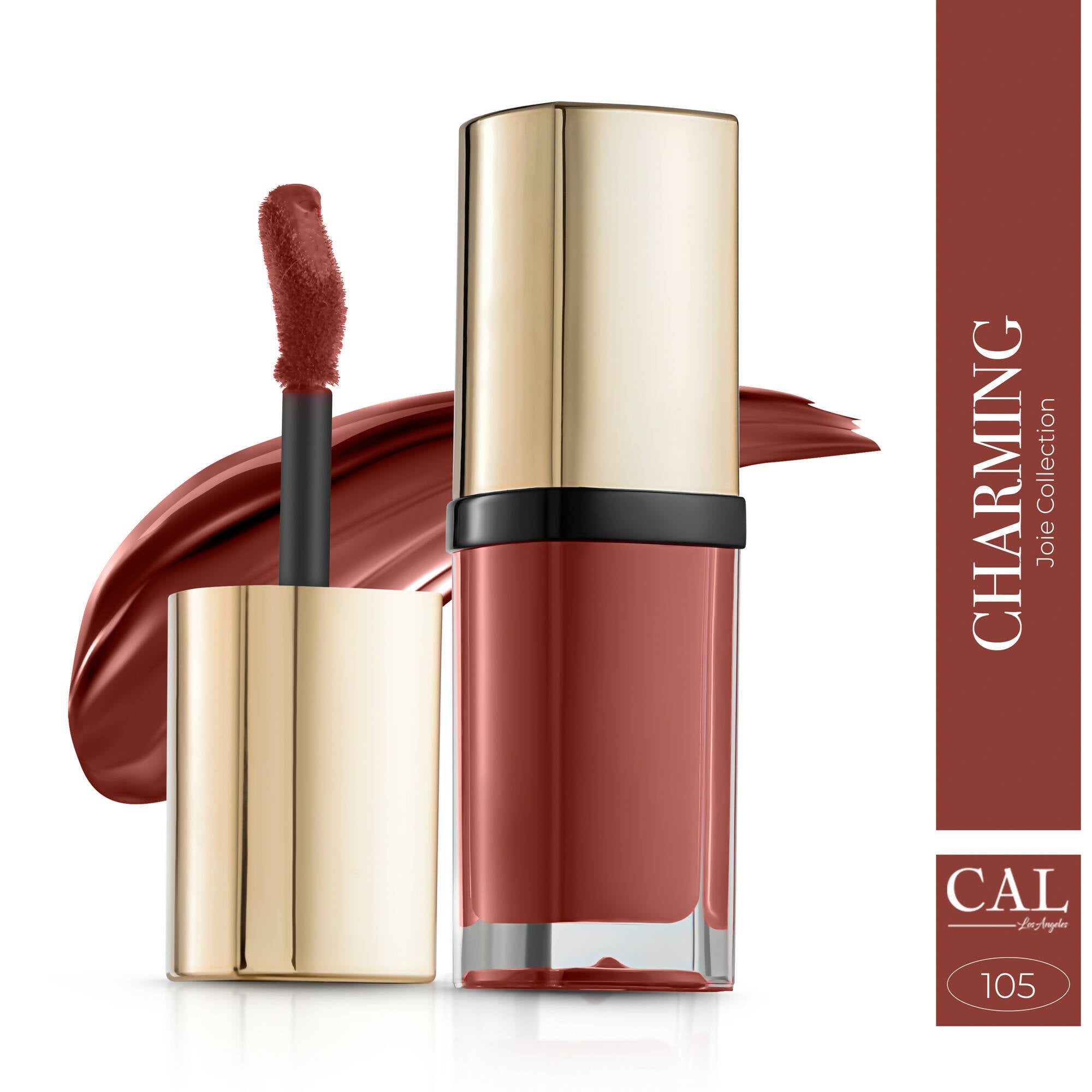 CAL Los Angeles Joie Collection Liquid Matte Brown Lipstick - Charming 105 - Distacart