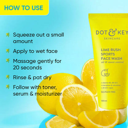 Dot & Key Lime Rush Sports Face Wash - Distacart