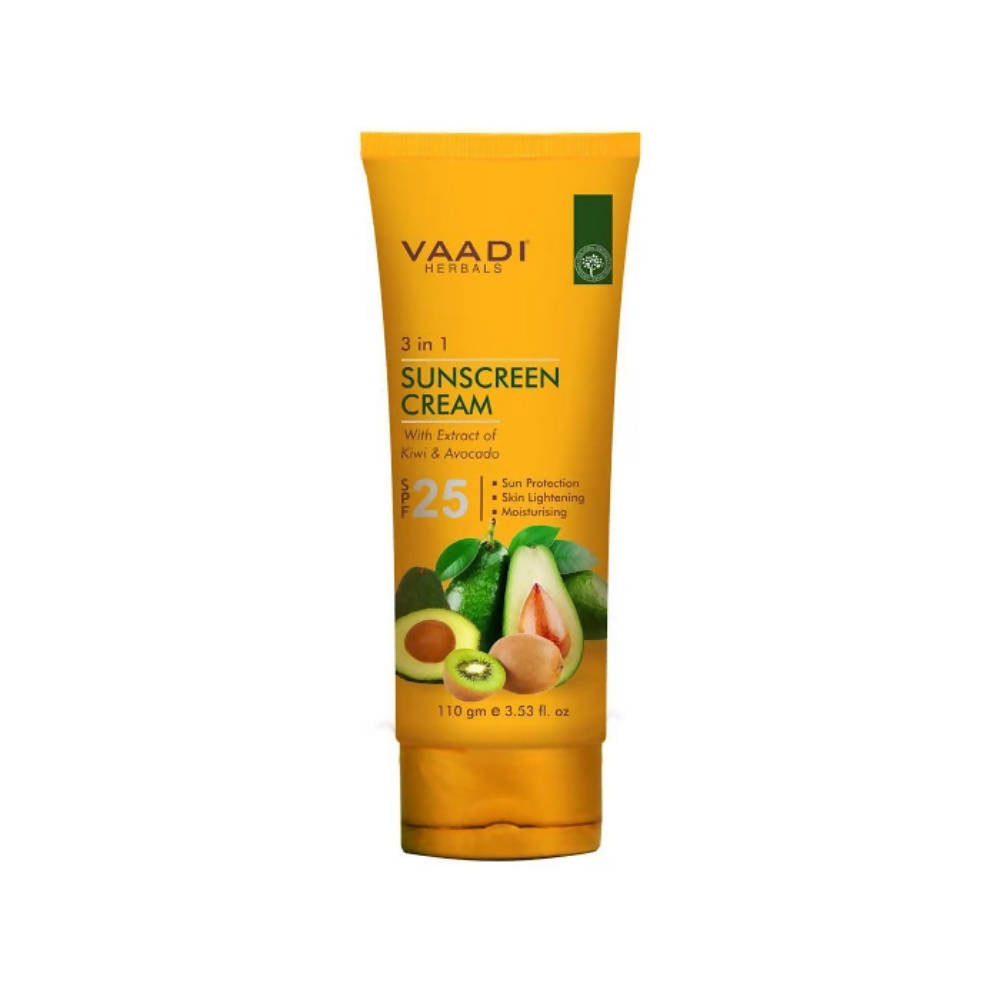 Vaadi Herbals Sunscreen Cream SPF-25 with Extracts of Kiwi and Avocado - Distacart
