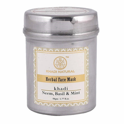 Khadi Natural Neem Basil & Mint Herbal Face Mask - Distacart
