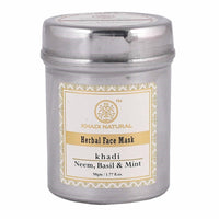 Thumbnail for Khadi Natural Neem Basil & Mint Herbal Face Mask - Distacart