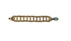 Bling Accessories Antique Brass Hand Weaved Metal Beads Bracelet