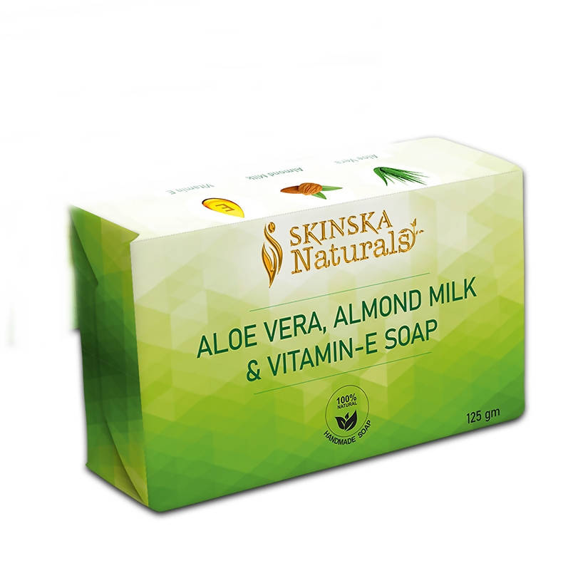 Skinska Natural Aloe Vera Vitamin E & Almond Milk Soap - Distacart