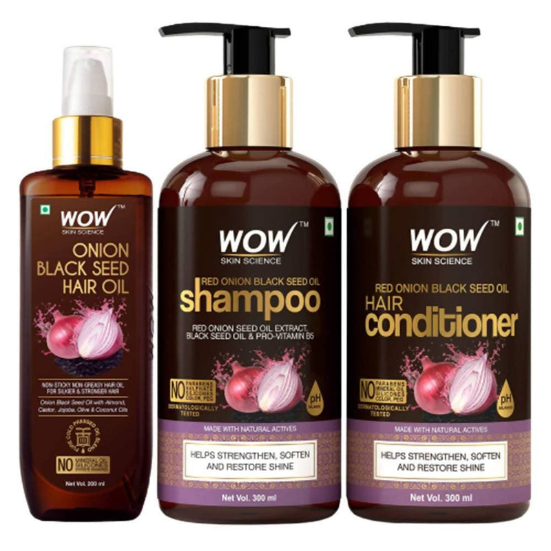 Wow Skin Science Onion Black Seed Oil Ultimate Hair Care Kit