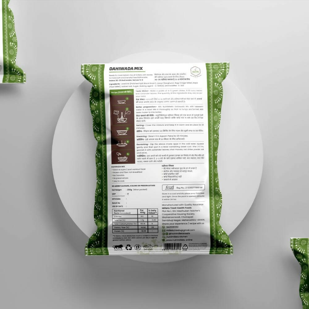NutriMillets Dahiwada Mix - Distacart