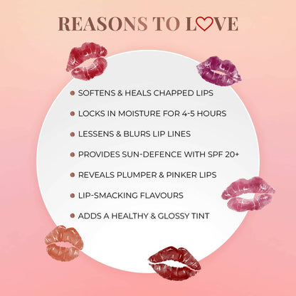 Just Herbs Tinted Beetroot Lip Balm SPF 20+ - Distacart