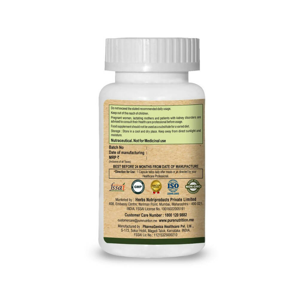 Pure Nutrition Moringa Vital Veg Capsules - Distacart