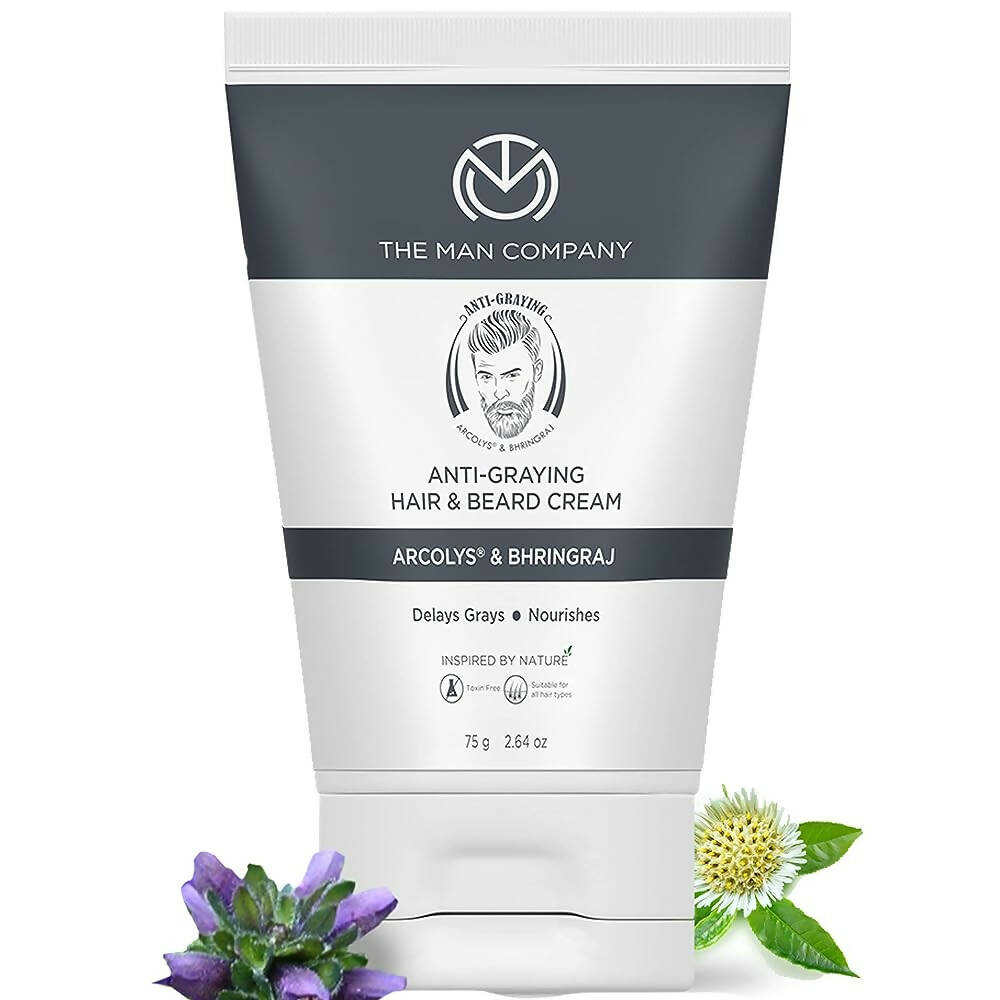 The Man Company Anti-Graying Hair & Beard Cream for Men - Distacart