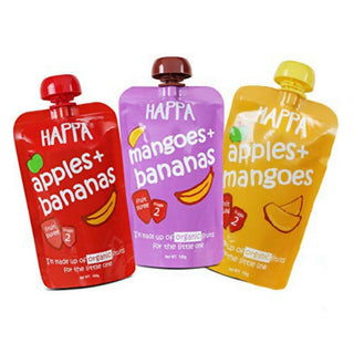 Happa Organic Food for Little one Fruit Puree Stage 2 Combo - Distacart